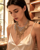 Mia Silver & Gold Mixed Mesh Necklace