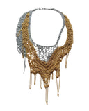 Mia Silver & Gold Mixed Mesh Necklace