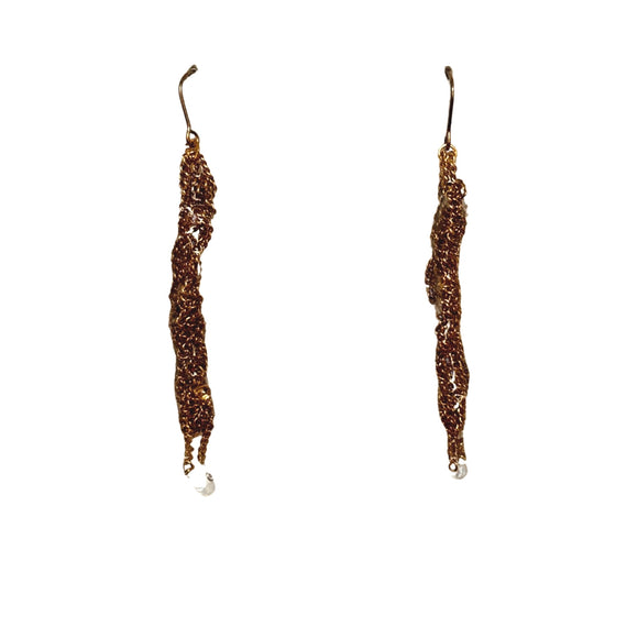 Iola Gold Icicles Mesh Earrings