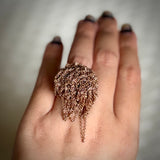 Silver & RoseGold Meshy Ball Ring II