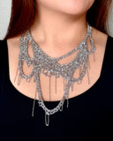 Silver Scallop Mesh Necklace