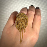 Gold Meshy Ball Ring II