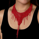 Iuma Red Mesh Necklace