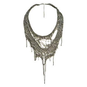 Poppy Silver Mesh Necklace