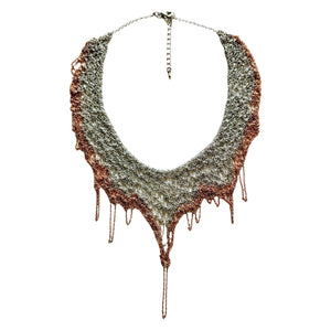 Rosie Mixed RoseGold & Silver Mesh Necklace