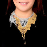 Mia Silver & Gold Mixed Mesh Necklace