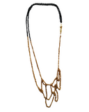Black & Gold Layered Mesh Necklace