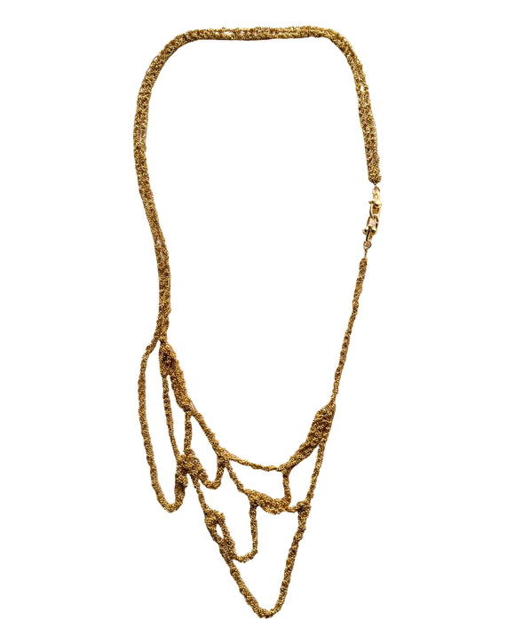 Gold Layered Mesh Necklace