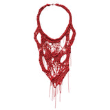 Tessa Red Mesh Necklace
