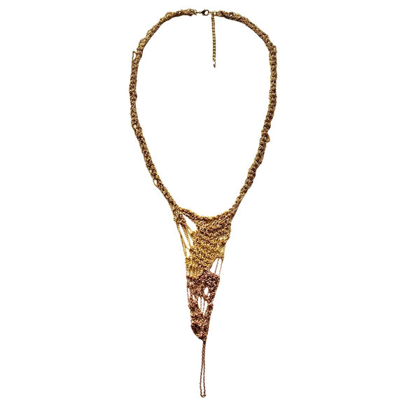 Skyla Gold & Rose Gold Mesh Necklace